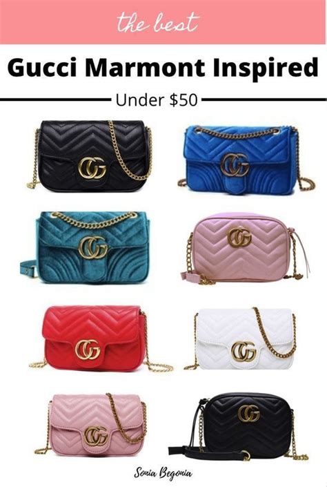 gucci inspired handbags|gucci marmont bag look alike.